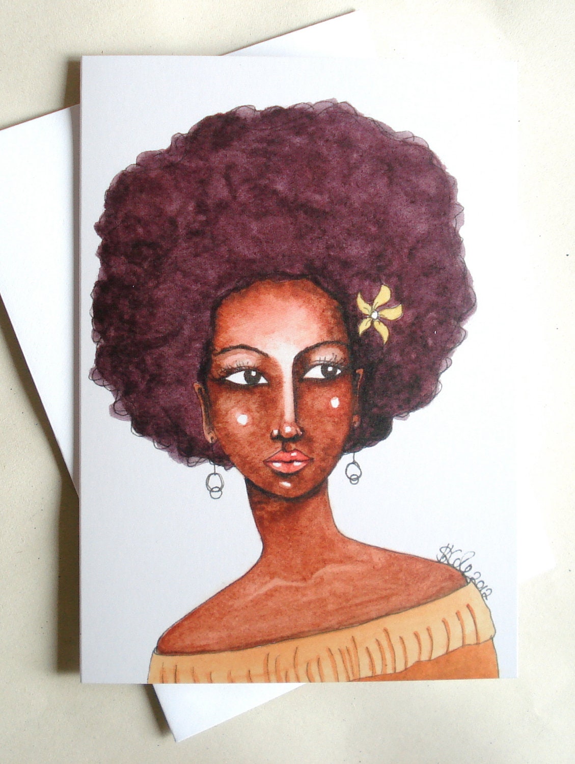 African American Greeting Card - 'At First Glance'