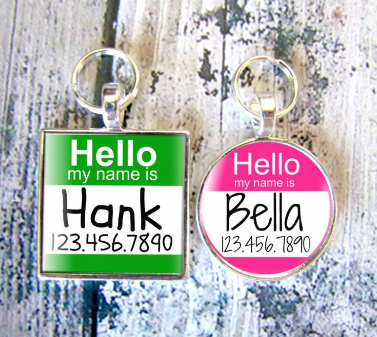 The Original "Hello My Name Is" Silver Pet ID Tag -As Seen In Modern Dog Magazine