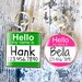 The Original "Hello My Name Is" Silver Pet ID Tag -As Seen In Modern Dog Magazine