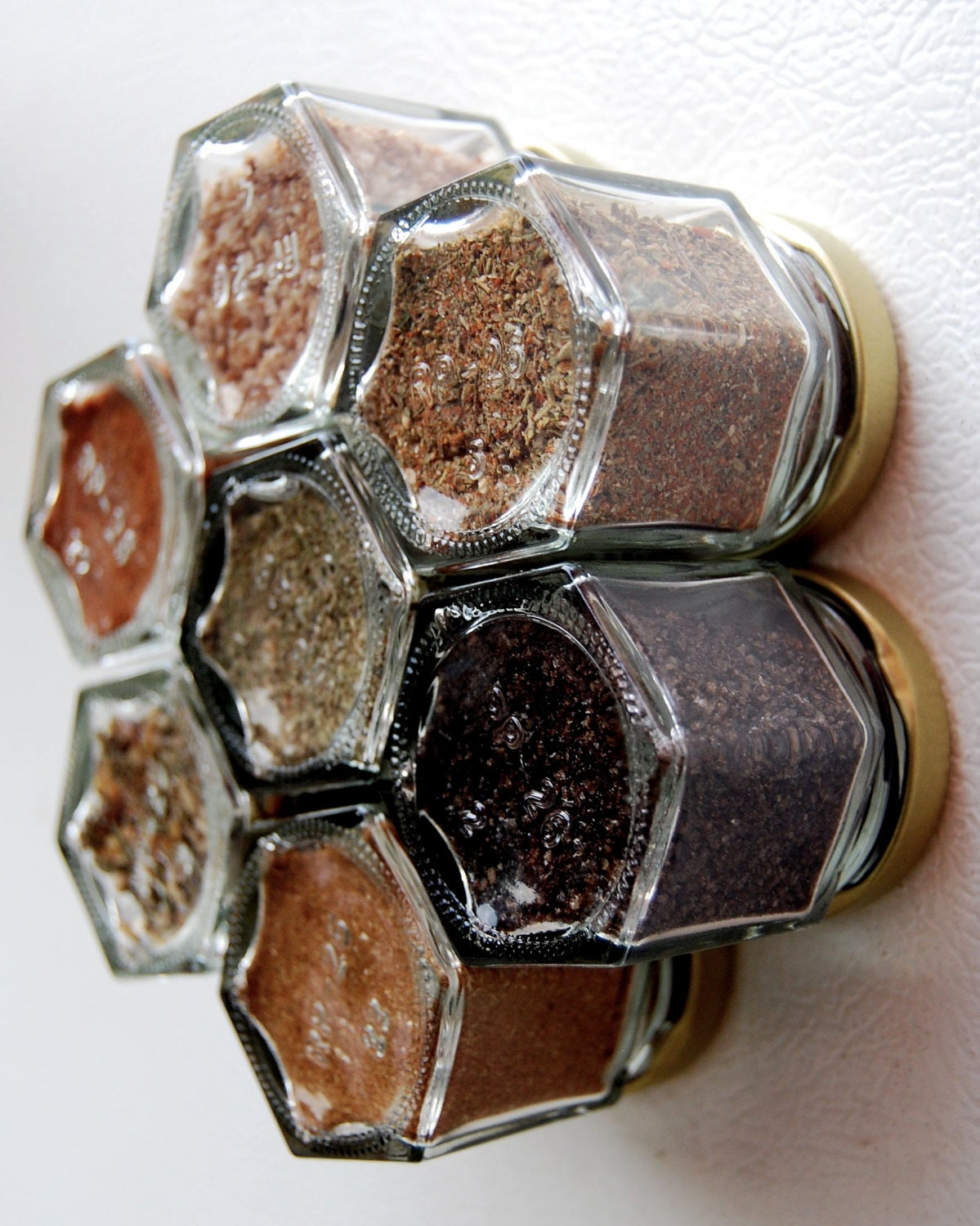 CARNIVORE KIT: 7 hand-stamped magnetic jars filled with ORGANIC seasonings for him. Holiday gift idea for Dad...