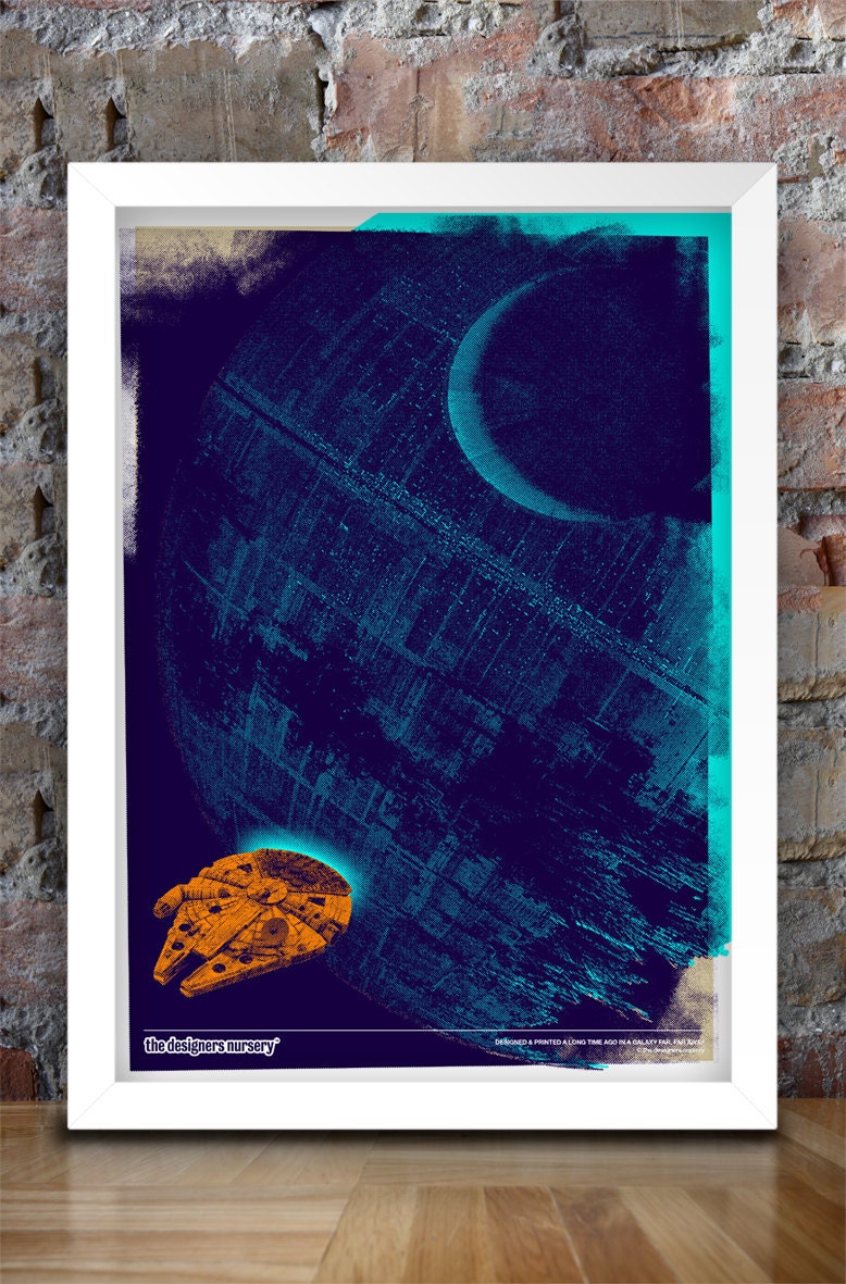 Star Wars Inspired Print (DEATH STAR GETAWAY) A3 - 2012