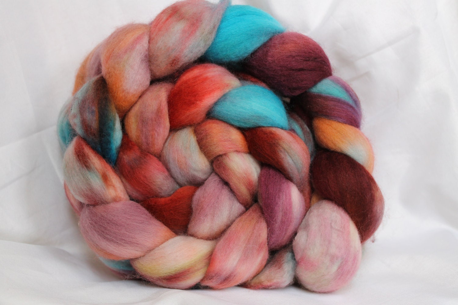 Hand Dyed Super fine Merino Top 4.4 oz