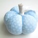 Cornflower Blue and White Pumpkin Pincushion