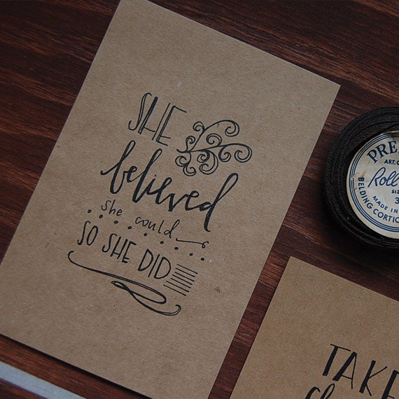 HANDWRITTEN postcards, set of 10
