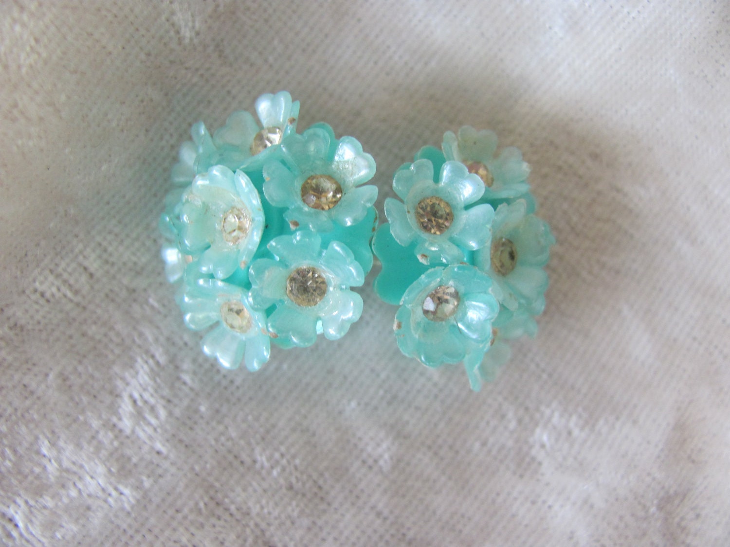 Vintage Upcycled Flower Post Earrings