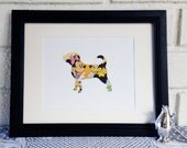 Mickey and Minnie - Puggle Dog Silhouette