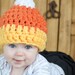 Candy Corn Beanie - Kids Crochet Halloween Hat