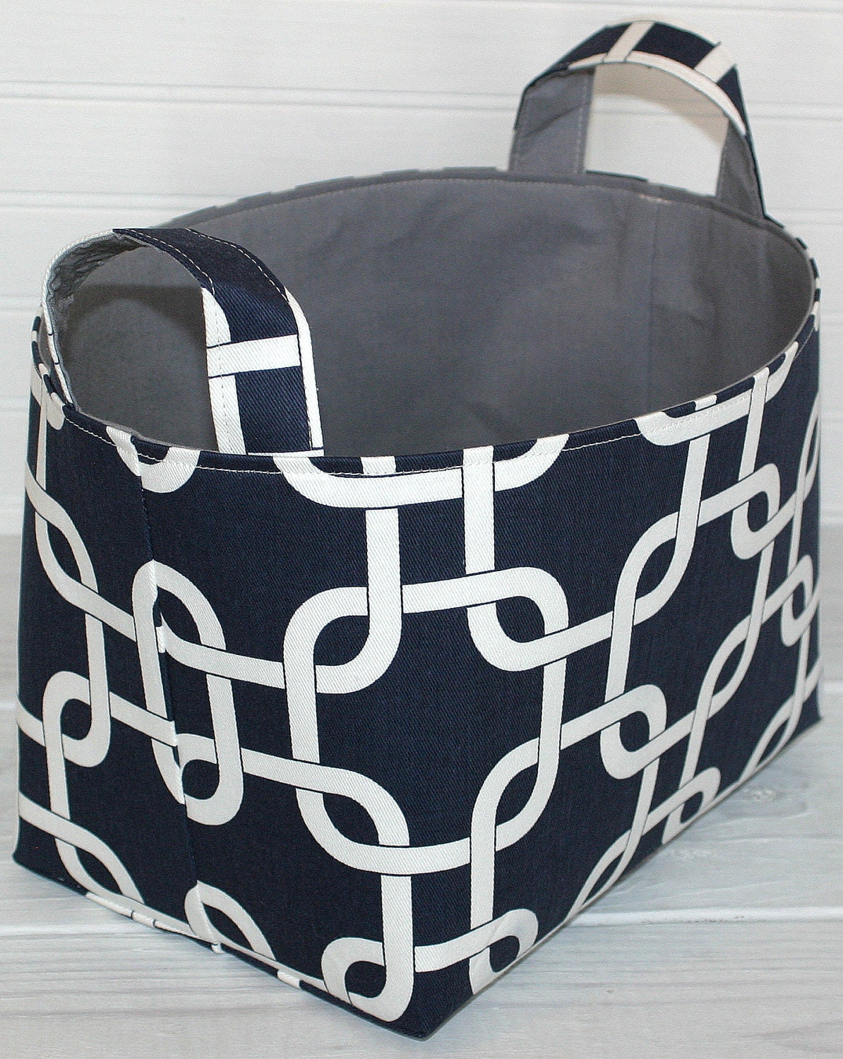 Navy Geometric Fabric