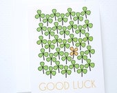 Lucky Clover Note Card