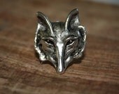Wolf Ring Antiqued Silver