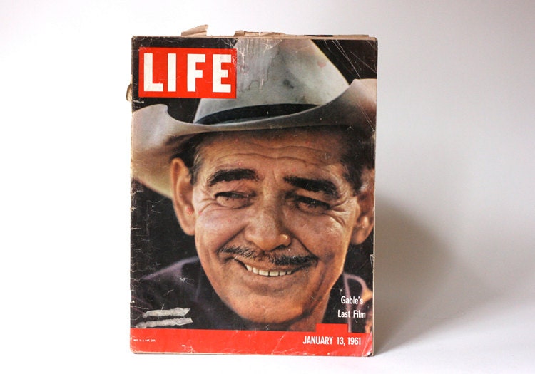 Life Magazine January 13, 1961 Clark Gable