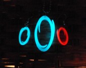 Portal Inspired Glow In The Dark Portals Earring and Necklace Set