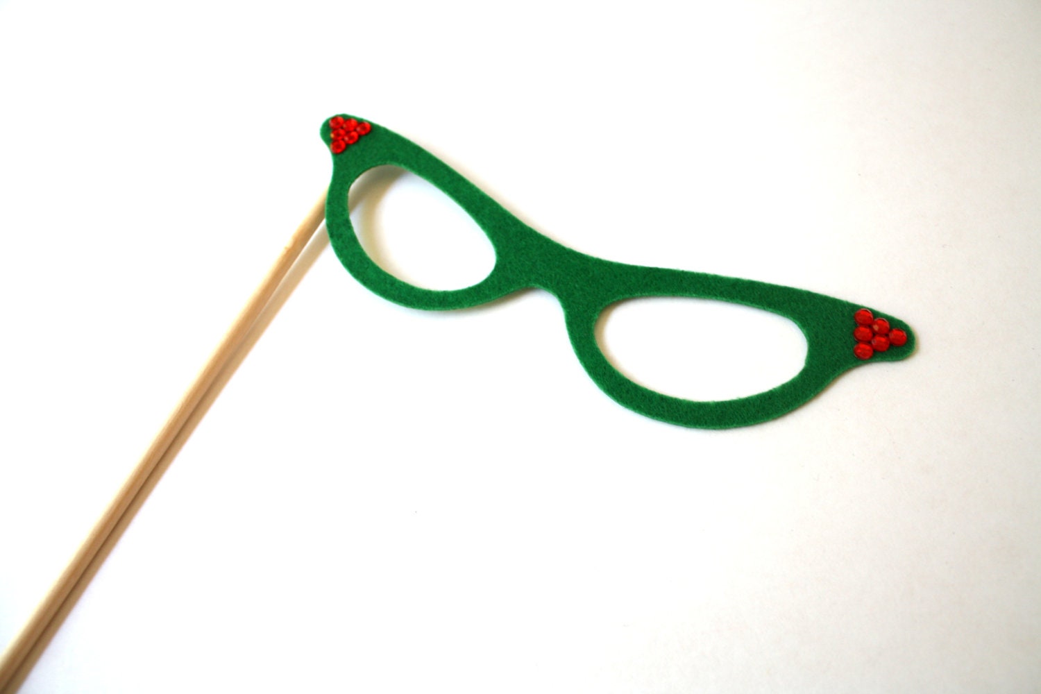 Photo Props. Photo booth Props. Wedding Photo Props. Holiday Props. Christmas. Glasses on a Stick - The Christmas Cat