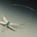 Dragonfly neck wire necklace