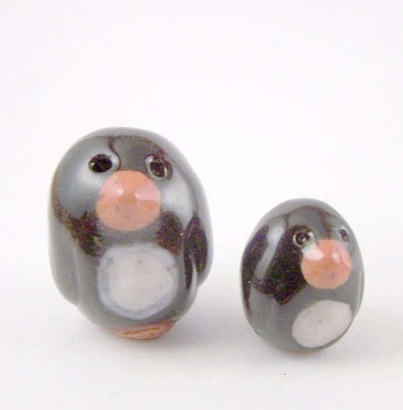 Miniature Penguins - Mama and Baby Pair