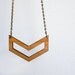 Modern Wooden Double Chevron Necklace