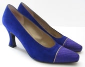 St. John High Heel Pumps in blue Suede
