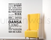 Vinyl Wall Sticker Decal, skratta till de gör ont... - Swedish