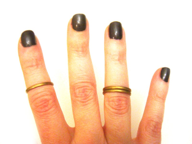 Antiqued Bronze Stack Rings