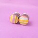 Pastel Stripes picture plugs gauges embedded resin filled - Made to Order 4, 2, 0, 00, 7/16, 1/2