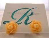Sexy Stud peach Flower Resin Earrings