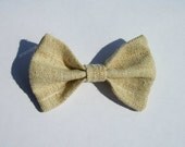 Natural Linen Handmade Fabric Bow