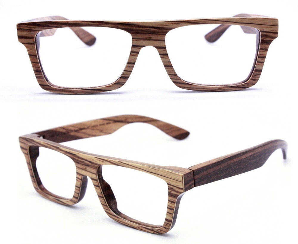 KNIGHT handmade vintage rosewood  wood wooden glasses eyeglasses with bamboo case