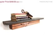 ON SALE Distressed Floating Shelf made from repurposed barn wood.... Handmade by TangleandFold