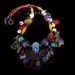 CIRCUS of SOUR unique statement necklace beadwork bib necklace bizarre strange jewelry creepy clown necklace