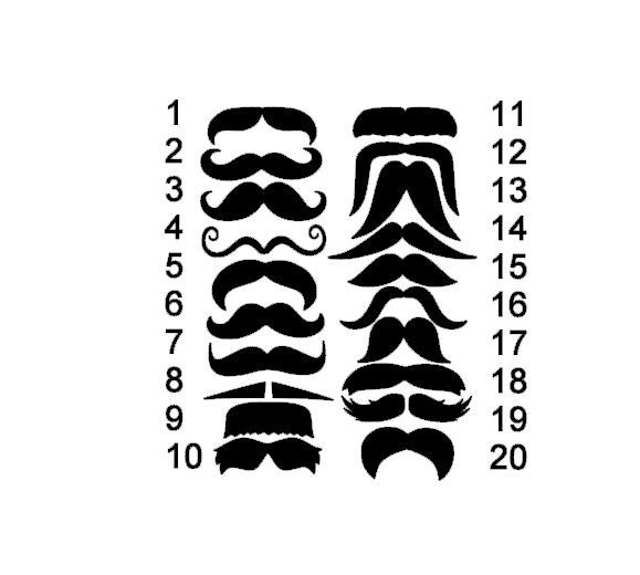 DIY Mustache Mug Disguises 4 mustache decals - Coffee, Tea, Latte