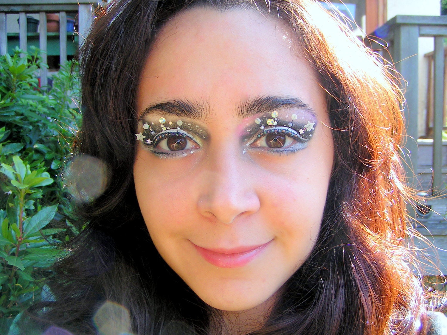 Nebula Eyelash Jewelry - stars in space false eyelashes, glow in the dark for Halloween