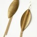 Brass shield earrings, dangle