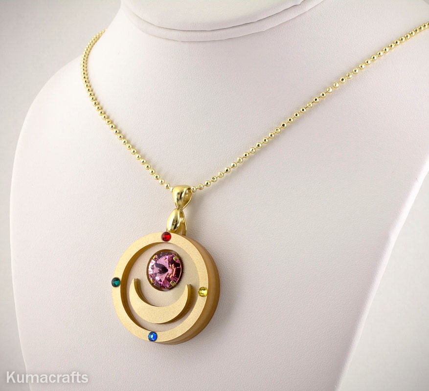 READY TO SHIP Sailor Moon Inspired Season 1 Compact Necklace Laser Cut Acrylic