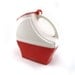 Red and white mid century pitcher - vintage Burrite plastic art deco plastic pitcher