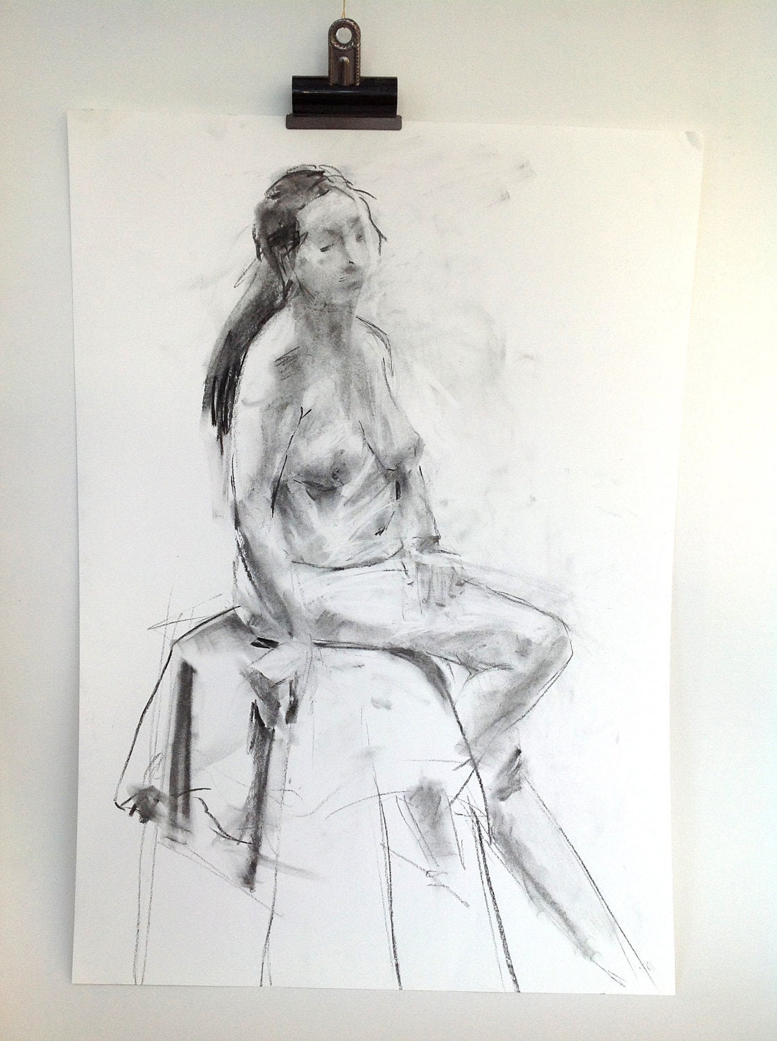 Original drawing from life, Seated Female