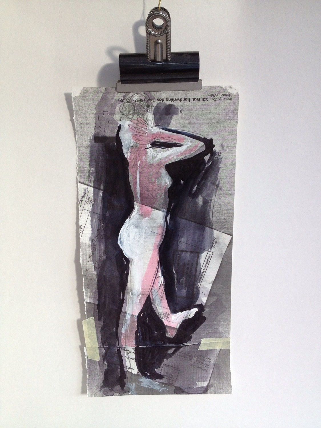 Original drawing from life, Standing female figure 2012