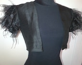 silk Jacket with feathered Sleeves