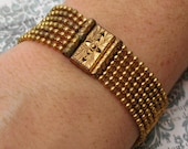 Victorian Bracelet ... Brass Ball Chain With Fancy Clasp