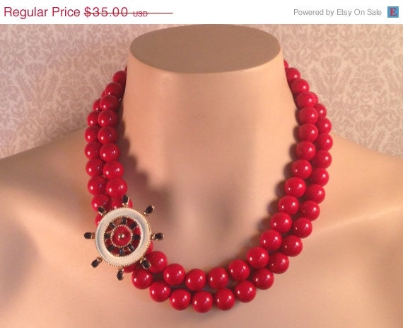 ON SALE Ship Ahoy Necklace