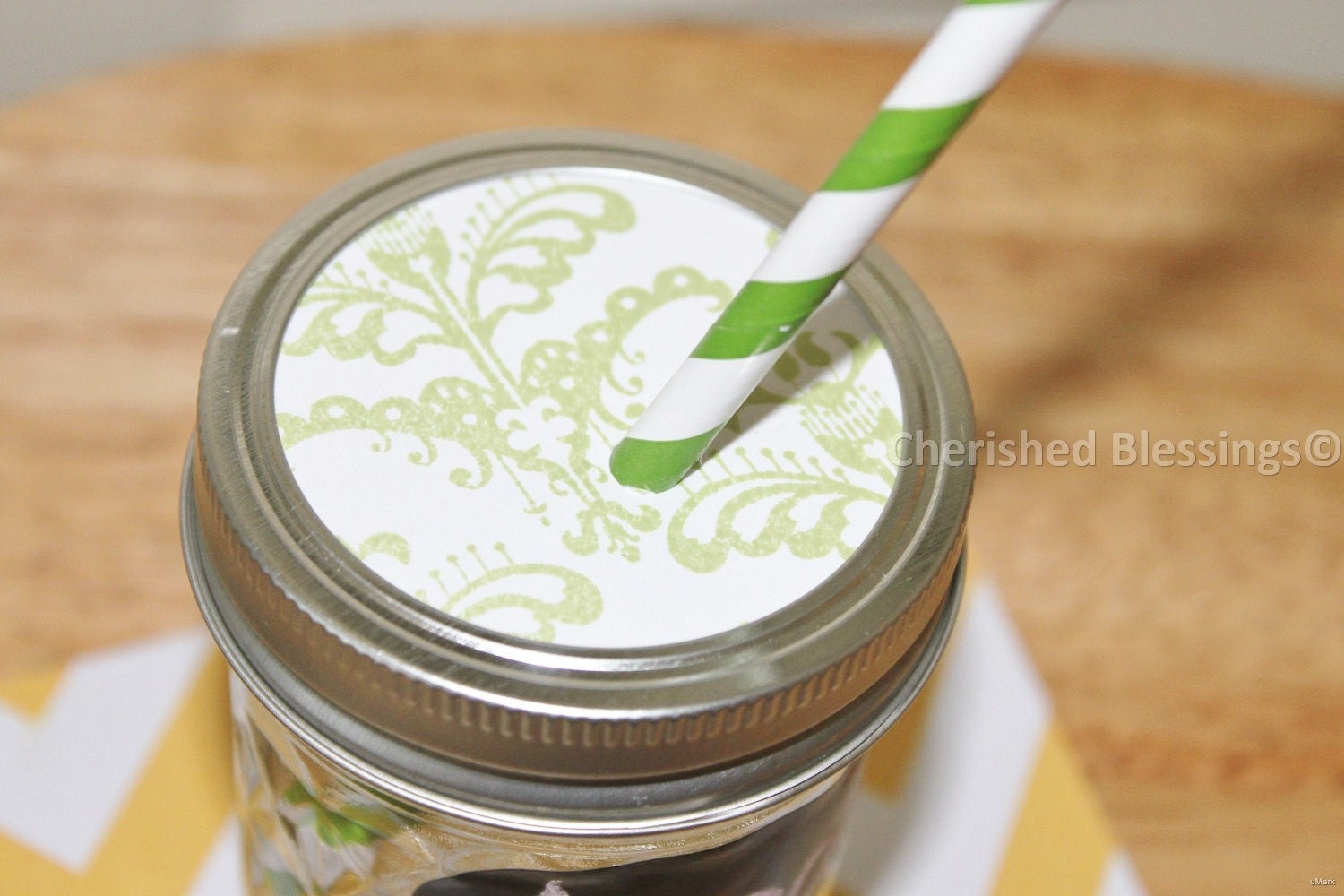 10 Mason Jar LIDS Drink Tumblers Cups Glasses Antique Vintage Shabby Chic Design Kids Birthday Party Wedding Baby Bridal Shower Favors Il_570xn