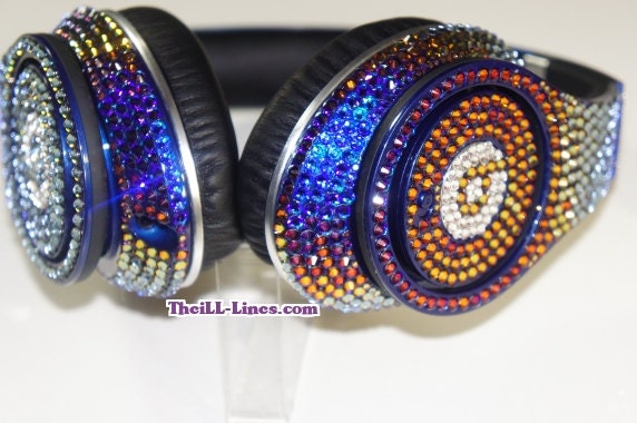 Customized Beats by Dre Headphones   Celebrity Status  Iridescent   Free Studio Beats Sale  Limited Time Only