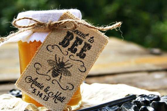 Meant to Bee Favor Tags-Burlap