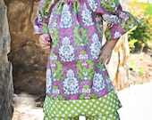 Fall 2012.. Green Pink and Grey Tunic dress with matching Green Dots Ruffle Pants.. Sz:6m-6y.. baby girl toddler