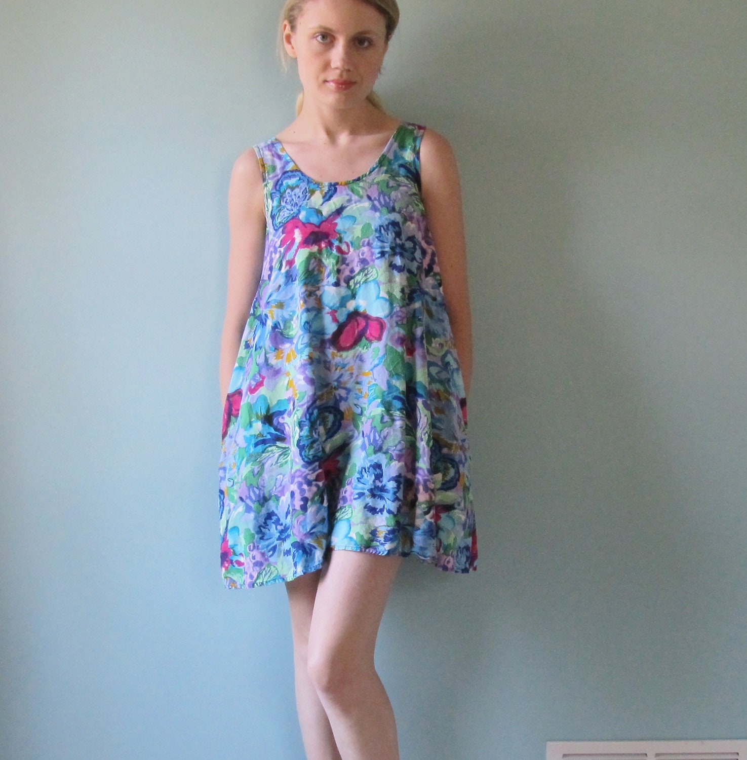 vintage micro mini tent dress small