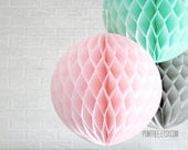 paper party decor ... honeycomb lantern ... candy table buffet tablescape // weddings // birthday party // baby shower // nursery