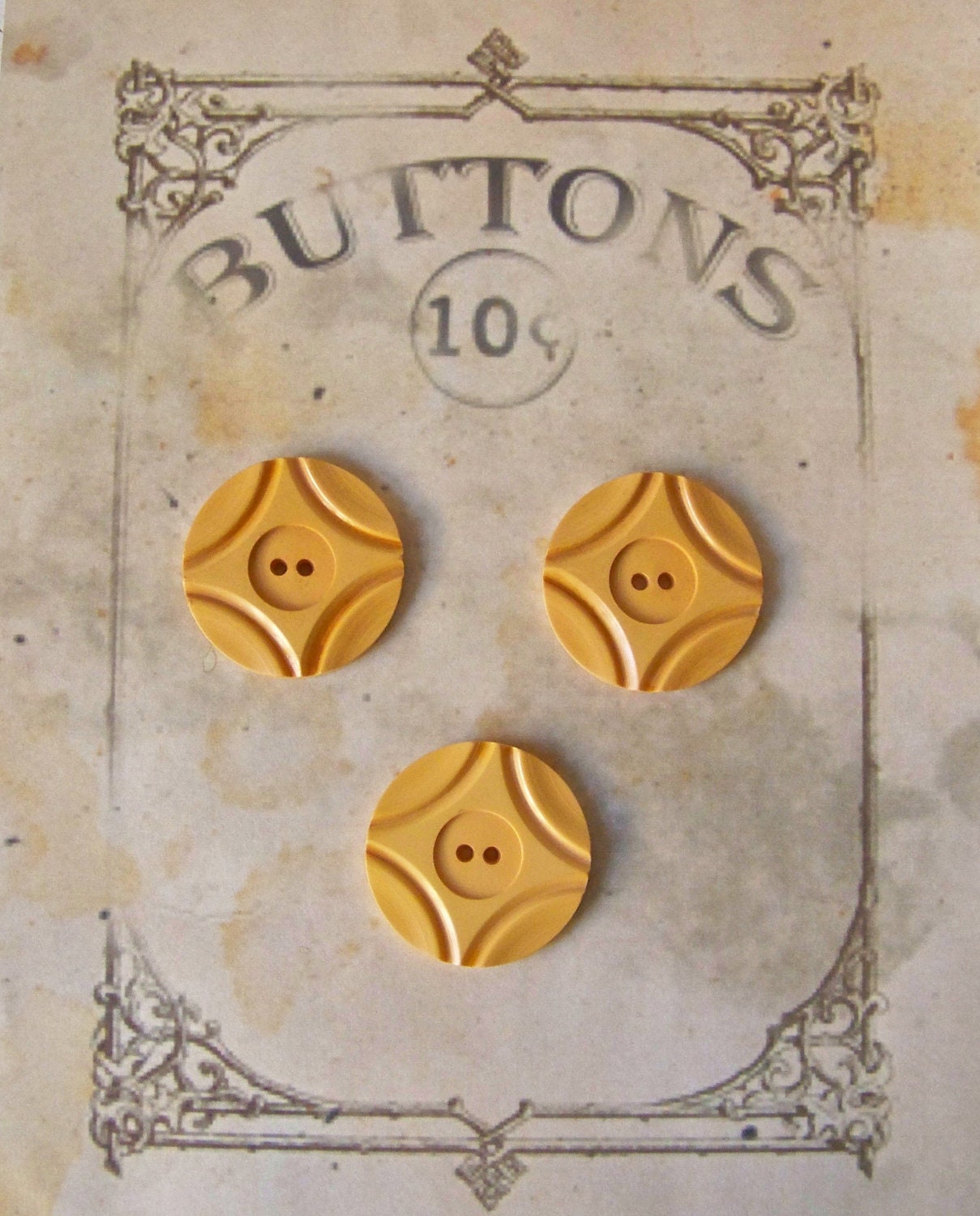 Vintage Butterscotch Bakelite Buttons