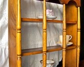 Vintage Wood Shelf Plate Shelf Cup Shelf Curio Shelf