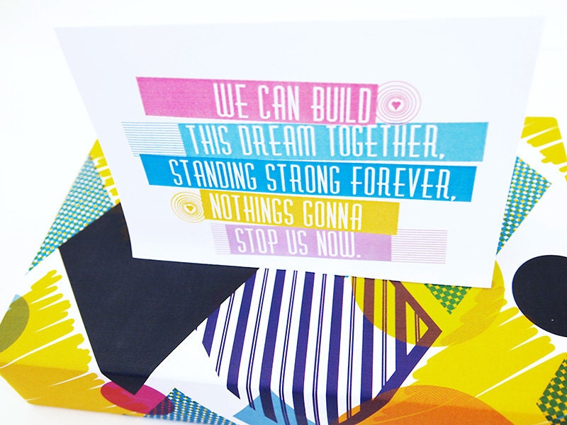 Valentines Card Rock Anthem Romantic Starship Nothing's Gonna Stop Us Now