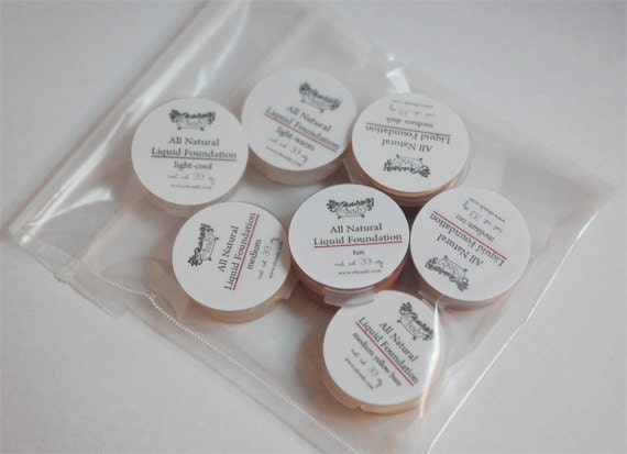 All Natural Liquid Foundation Pick 2 Samples - Sensitive and Acne Prone Skin Types