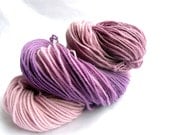 Hand Dyed Sport Yarn Pink Purple 100g - Superwash Merino Knitting Wool - Plumberry